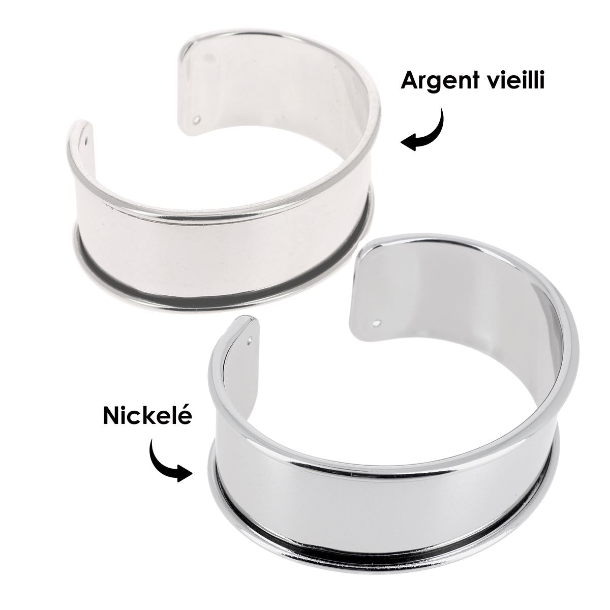 Différence entre nickelé et argent vieilli