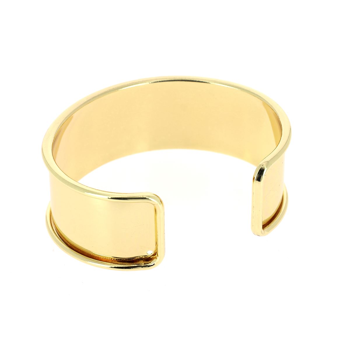 Bracelet manchette en laiton - Doré clair 20 mm