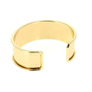 Bracelet manchette en laiton - Doré clair 20 mm