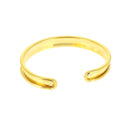 Bracelet manchette en laiton - or 24K - 5 mm
