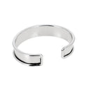 Bracelet manchette en laiton - Nickelé 10 mm