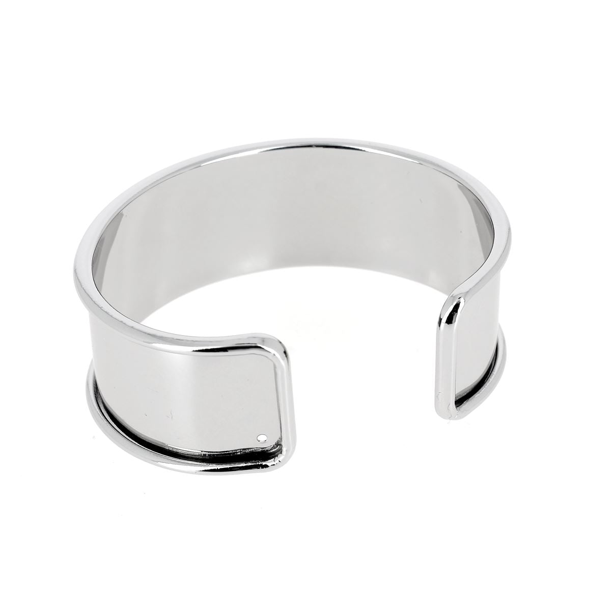 Bracelet manchette en laiton - Nickelé 20 mm