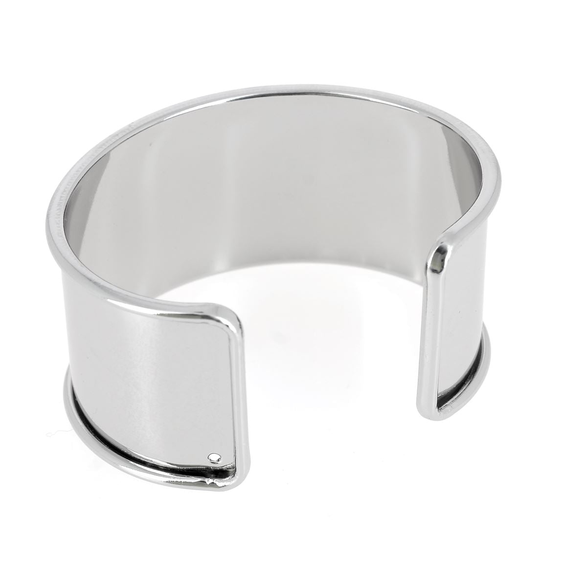 Bracelet manchette en laiton - Nickelé - 30mm