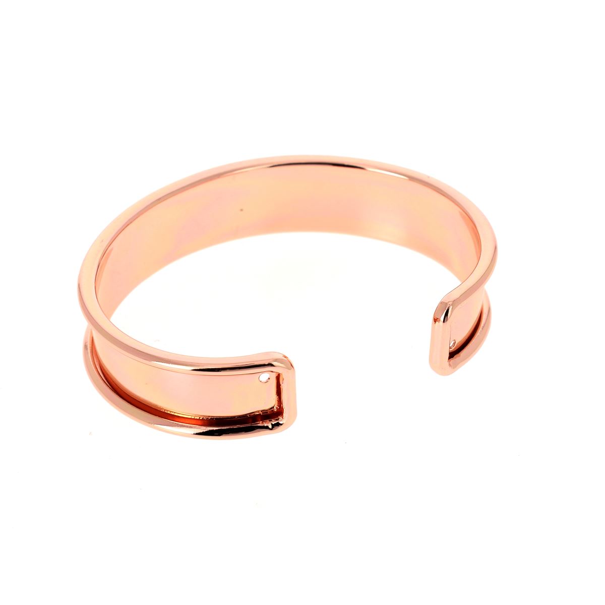 Bracelet manchette en laiton - Or rose 10 mm