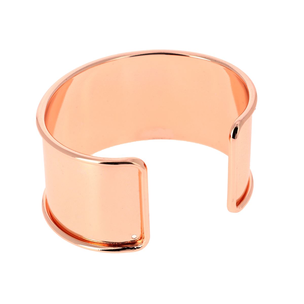 Bracelet manchette en laiton - Or rose 30 mm