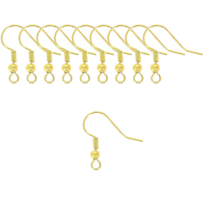Crochets d'oreille en laiton, finition or 24K - Bijou DIY