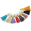 Pompons en cuir porte-clés