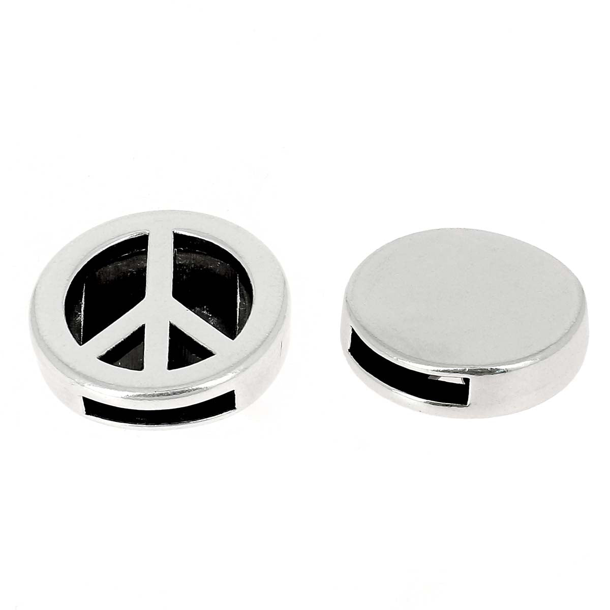 Perle passant coulissant hippie pour bracelet en cuir 1 cm