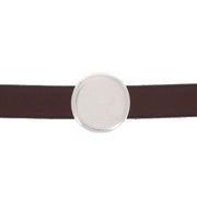 Perle passant ronde pour bracelet en cuir de 10 mm de large