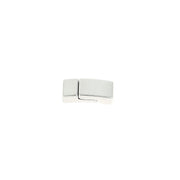 Fermoir bijou aimanté pour lacet plat 6mm, création de bijoux, finition argent vieilli, conçu pour accessoires de bijouterie.