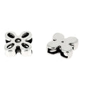 Perle coulissante fleur pour bracelet en cuir de 10 mm de large