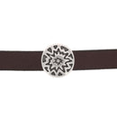 Perle passant splash pour bracelet en cuir de 10 mm de large