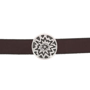 Perle passant splash pour bracelet en cuir de 10 mm de large