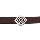 Perle passant motifs géométriques pour bracelet en cuir de 10 mm de large