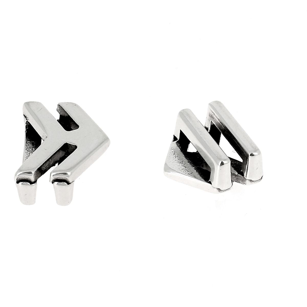 Perle coulissant flèche pour bracelet cuir 10 mm