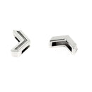 Passant coulissant en argent vieilli pour bracelet en cuir de 10 mm, création de bijoux, style Chevron, finition élégante.