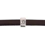 Perle passant soleil pour bracelet en cuir de 5 mm de large