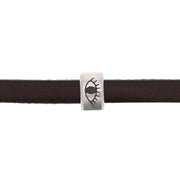 Perle passant oeil pour bracelet en cuir de 5 mm de large