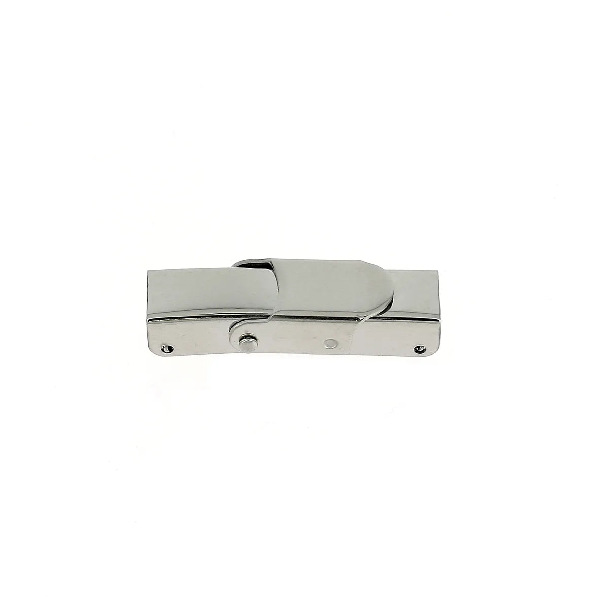 Fermoir bijou à clipser en inox pour lacet plat 5 mm