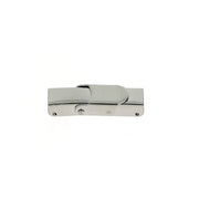 Fermoir bijou à clipser en inox pour lacet plat 5 mm