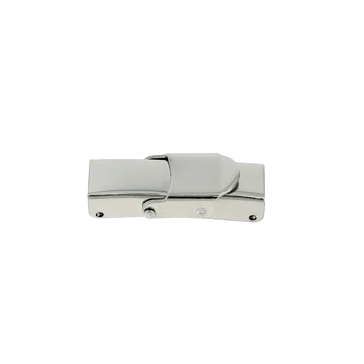 Fermoir bijou à clipser en inox pour lacet plat 6 mm