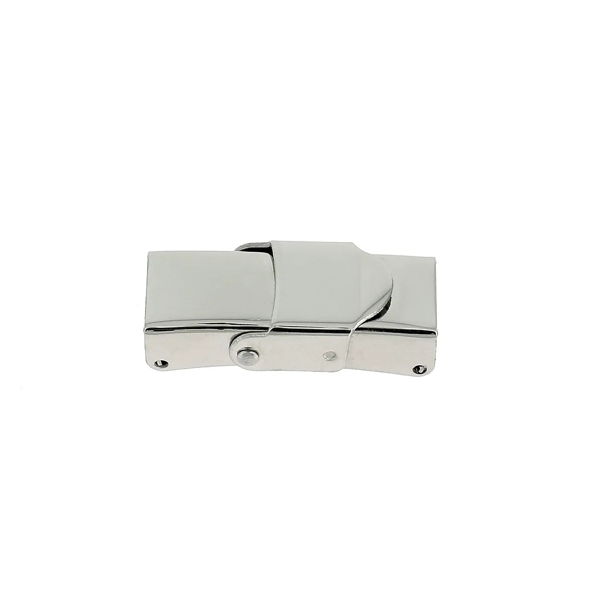 Fermoir bijou à clipser en inox pour lacet plat 8 mm