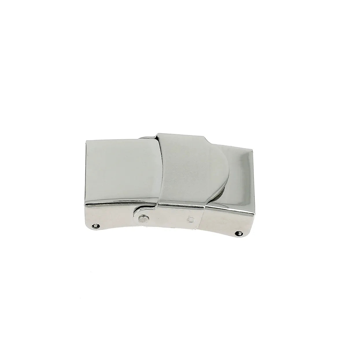 Fermoir bijou à clipser en inox pour lacet plat 12 mm