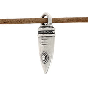 Breloque pendentif TÊTE DE POISSON pour lacet rond Ø 5mm - ARGENT VIEILLI