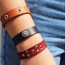 bracelet en cuir découpe