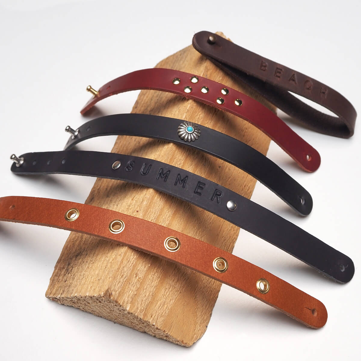 Découpe pour BRACELET en cuir teinté à personnaliser - taille ENFANT - 20 x 1,5 cm - Deco Cuir