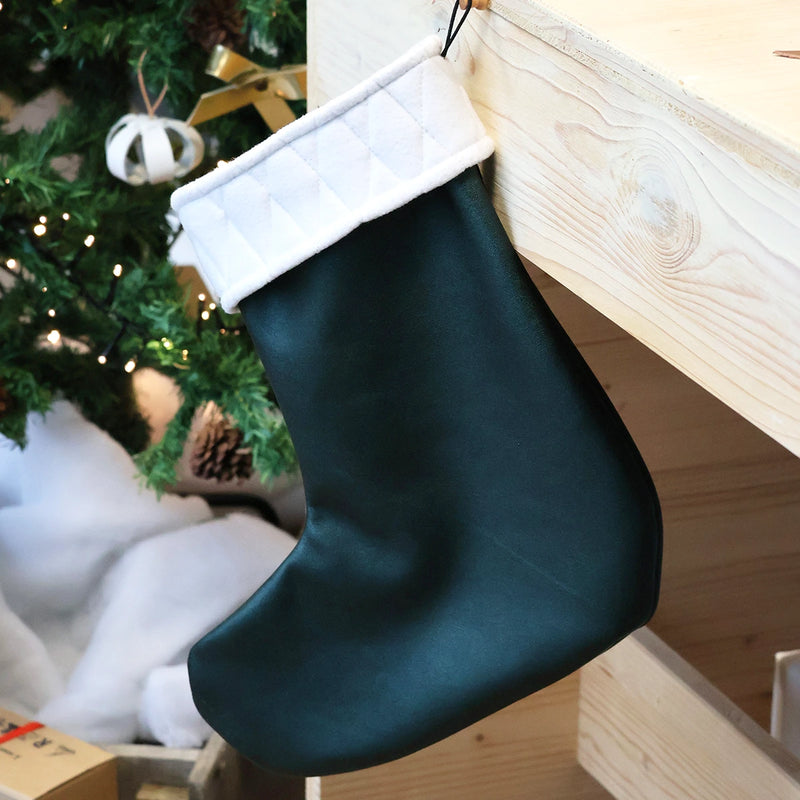 chaussette de noel en cuir tutoriel