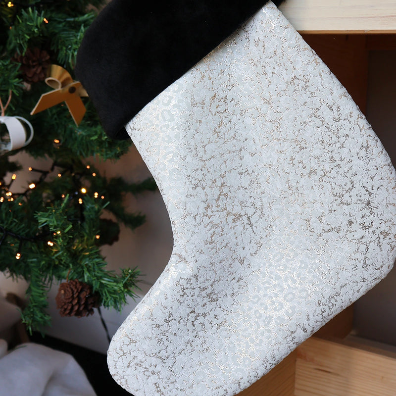 chaussette de noel en cuir tutoriel