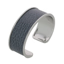 manchette cuir requin bleu foncé 20 mm