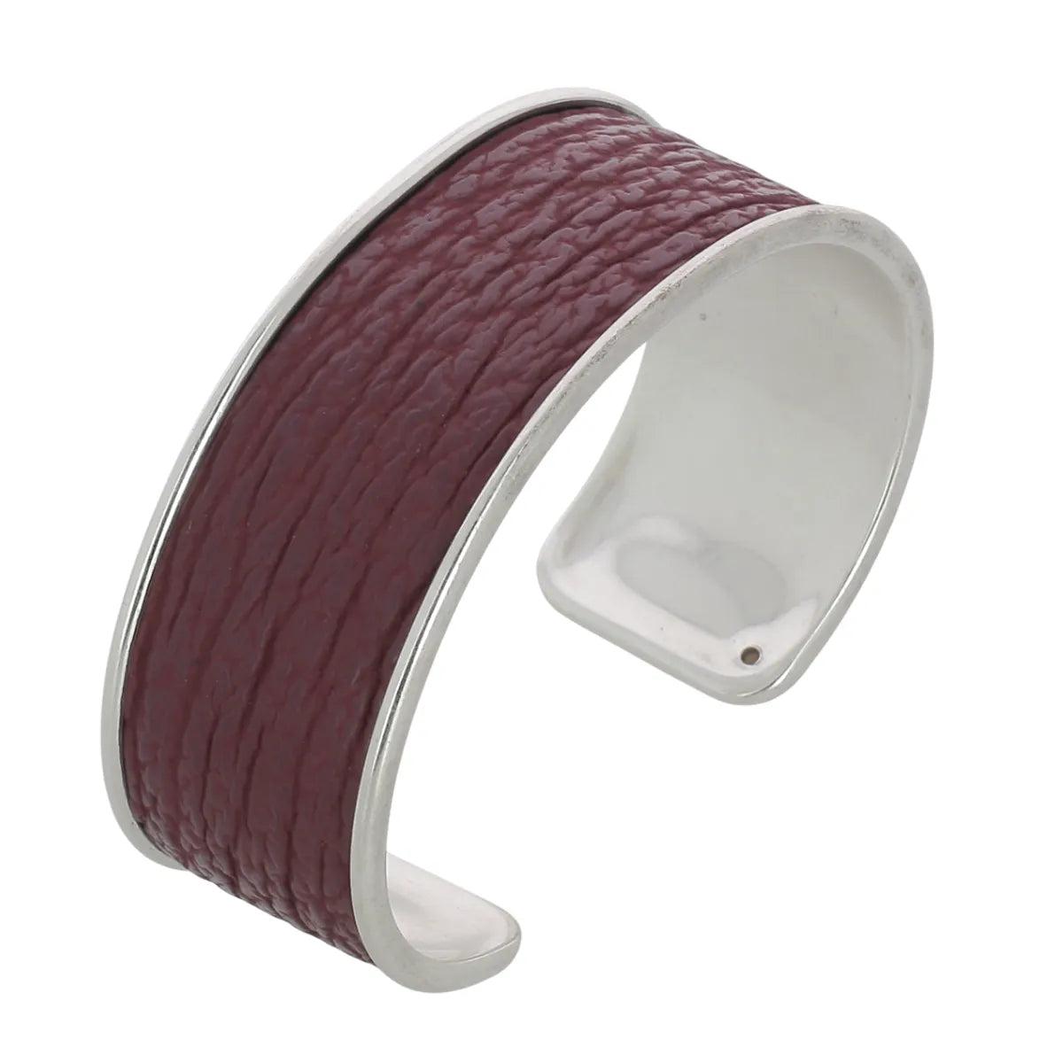 manchette cuir requin rose framboise 20 mm