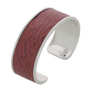 manchette cuir requin rouge foncé 20 mm