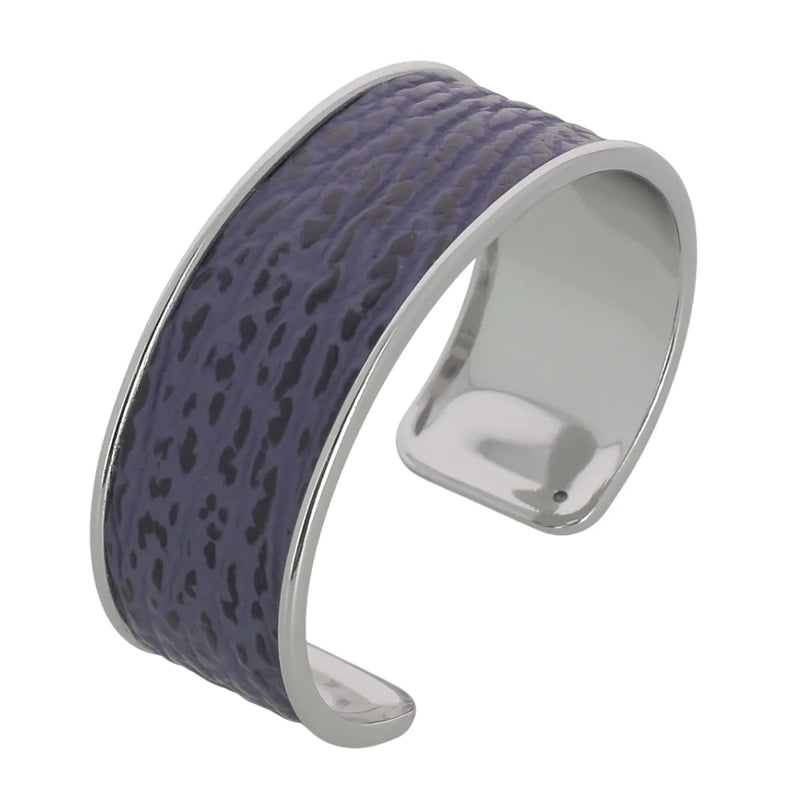 manchette cuir requin violet 20 mm