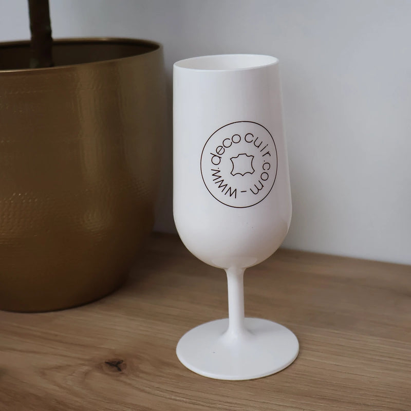 CADEAU - 2 verres à vin ECOCUP Deco Cuir 18 cl