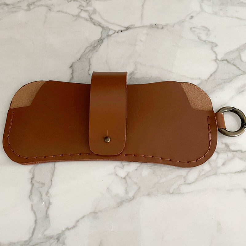 Etui "KLASIK" 100% CUIR, étui à Lunettes De Vue, étui En Cuir Veritable 18 X 7 Cm