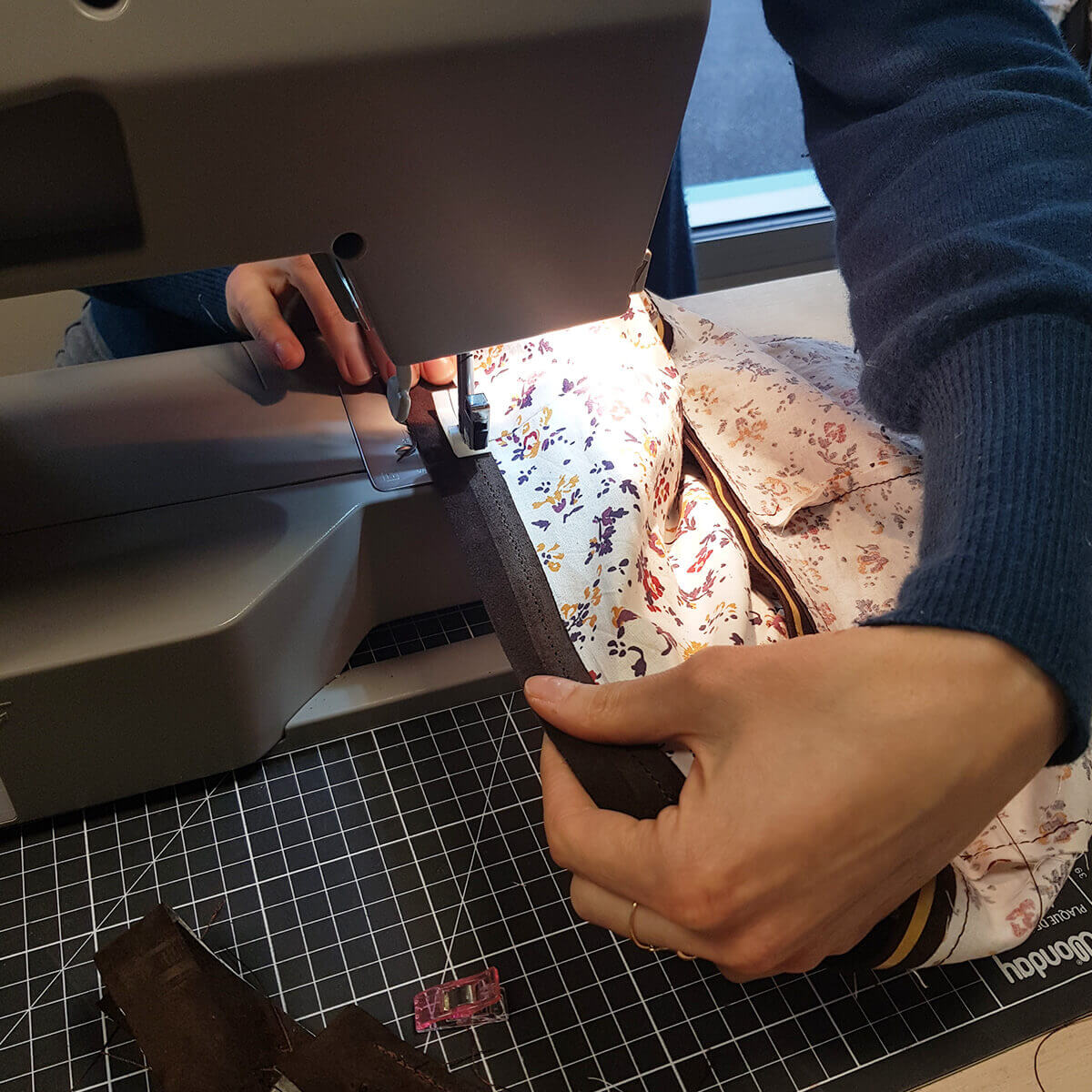 formation couture sac cabas en cuir