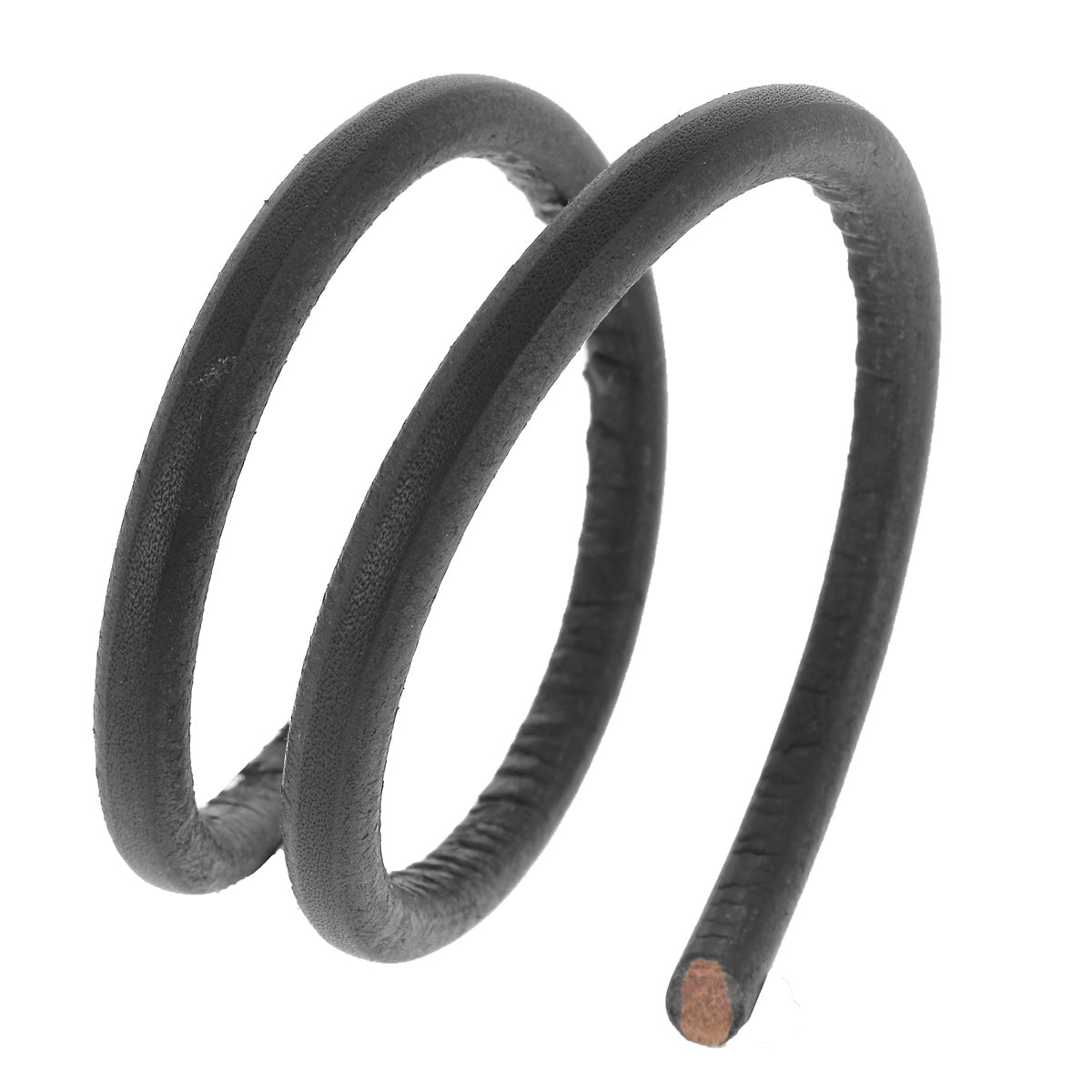 Lacet en cuir Teinté Huilé Rond – Diamètre 8mm - Deco Cuir