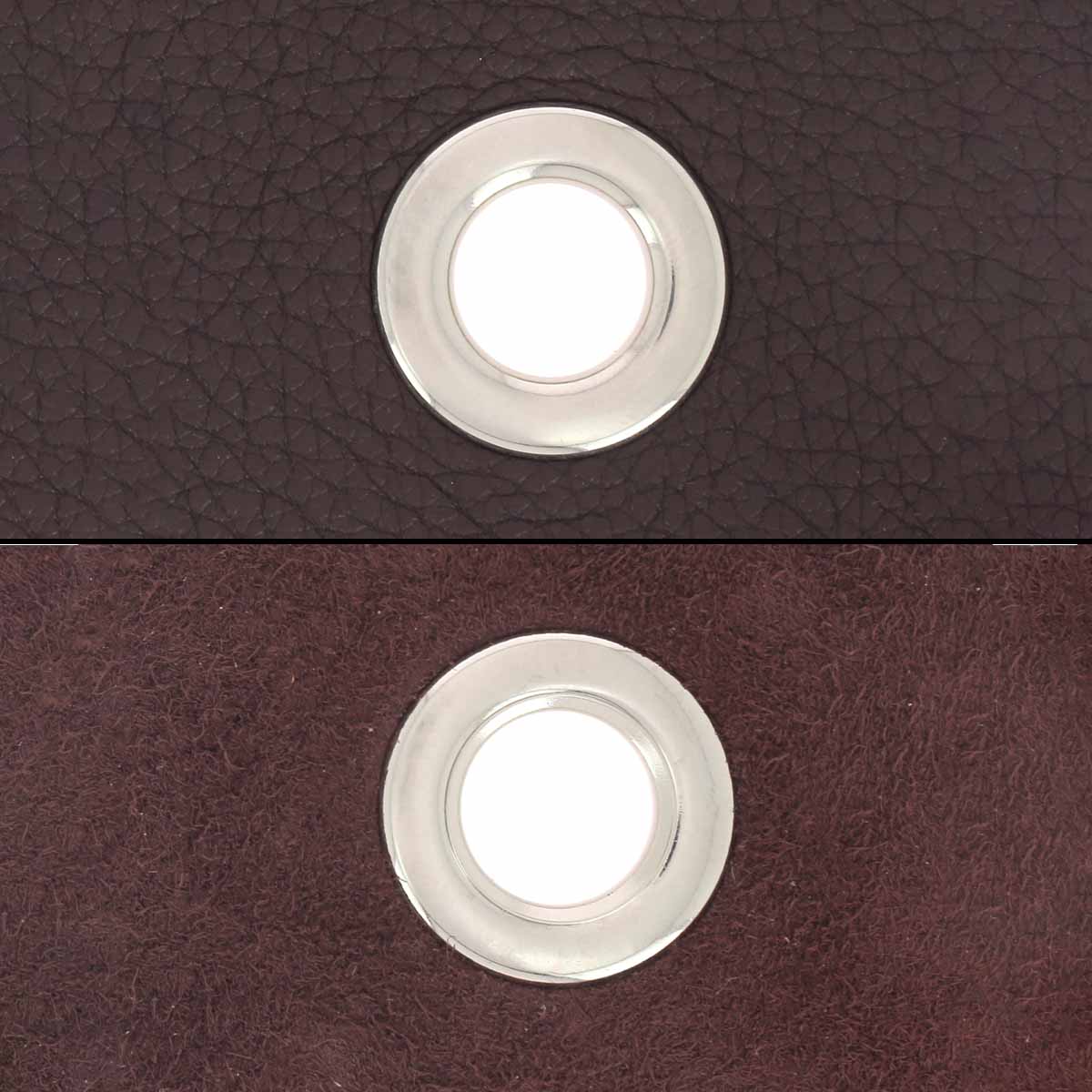 Lot d'oeillets plats double à sertir 15mm - Premium - NICKELÉ - Deco Cuir