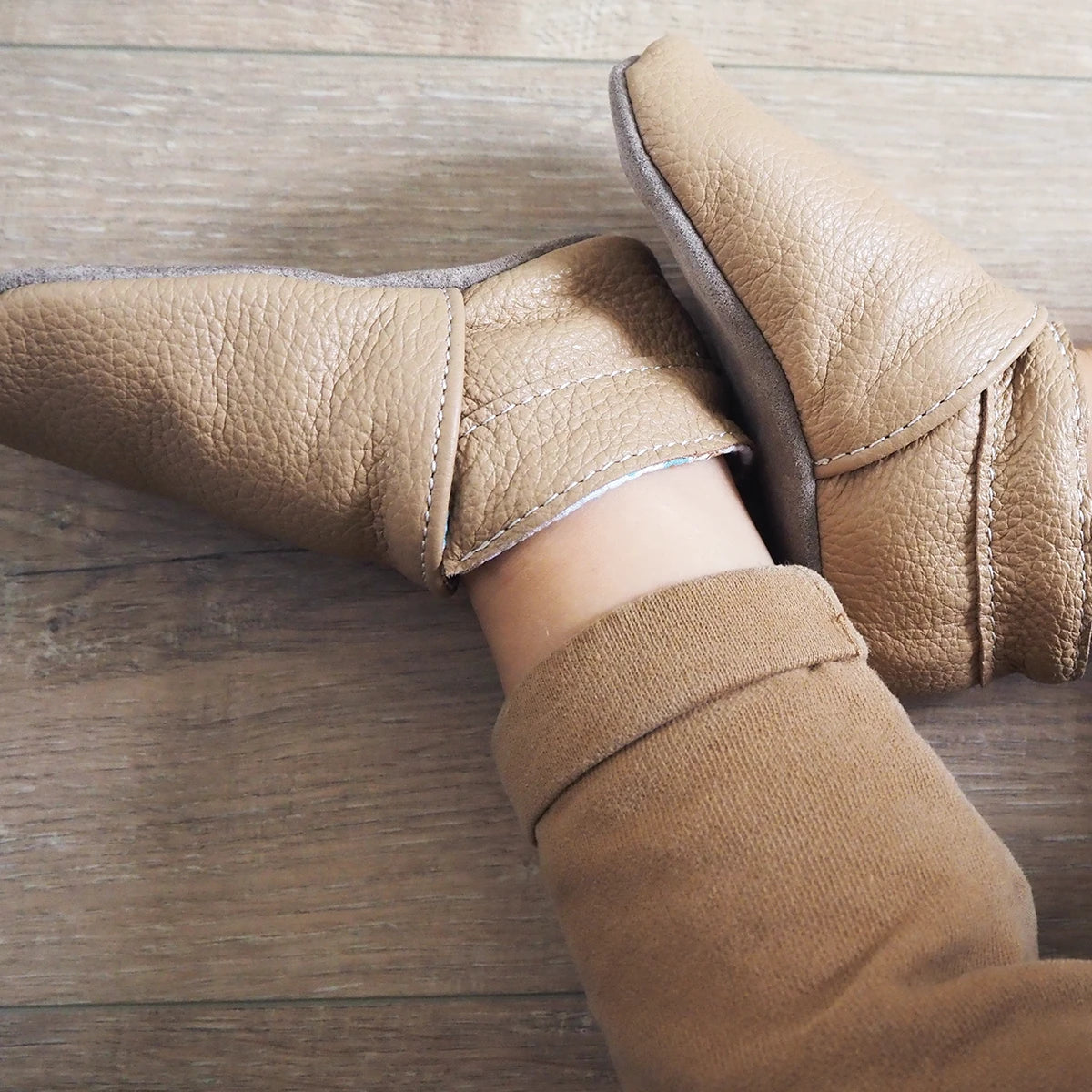chaussons en cuir bébé patron Deco Cuir