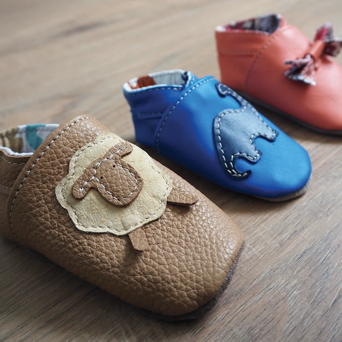 chaussons en cuir bébé patron Deco Cuir