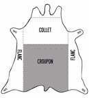 Cuir de croupon pré-étiré tannage végétal BOYOMA - Radermecker - CHOCOLAT - Ép 5,3mm