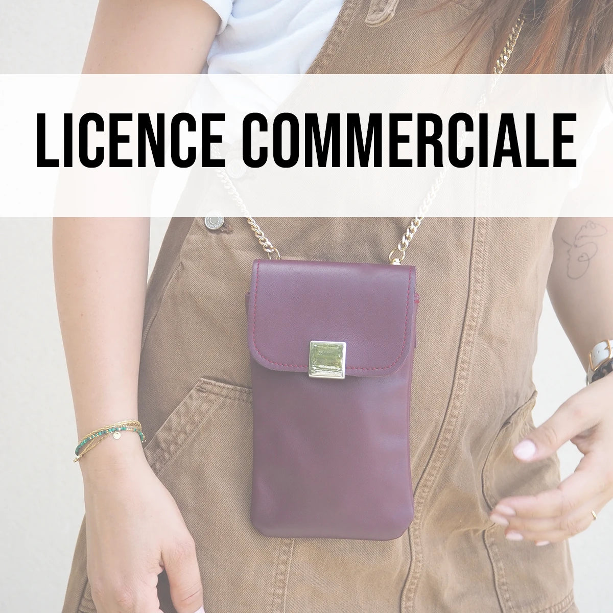 Licence commerciale pochette en cuir Deco Cuir