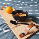 Découpe de poignée en cuir tannage végétal 22x2,4cm avec 2 trous - Ép 3.4mm - Deco Cuir