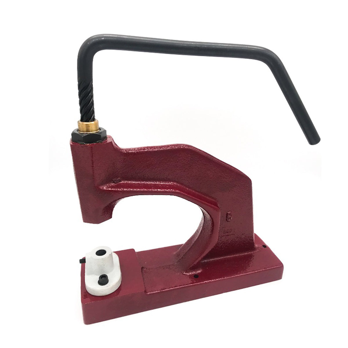 Presse d'établi N5 livrée sur son socle en bois et 3 jeux de pose - Deco Cuir