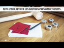 Jeu d'outils pour retirer les boutons pression et rivets - Oka