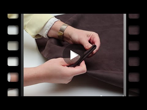 Peau de cuir de vachette nubuck - MARRON FONCÉ R47