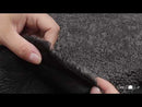 Piel de oveja de lana rizada - Reverso de terciopelo negro - GRIS OSCURO W70